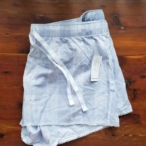 Old Navy 100% Cotton Blue Plaid Sleep Shorts [NWT]